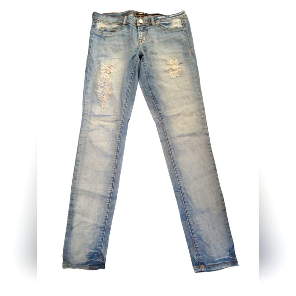 Allen B Light Blue Distressed Jeans